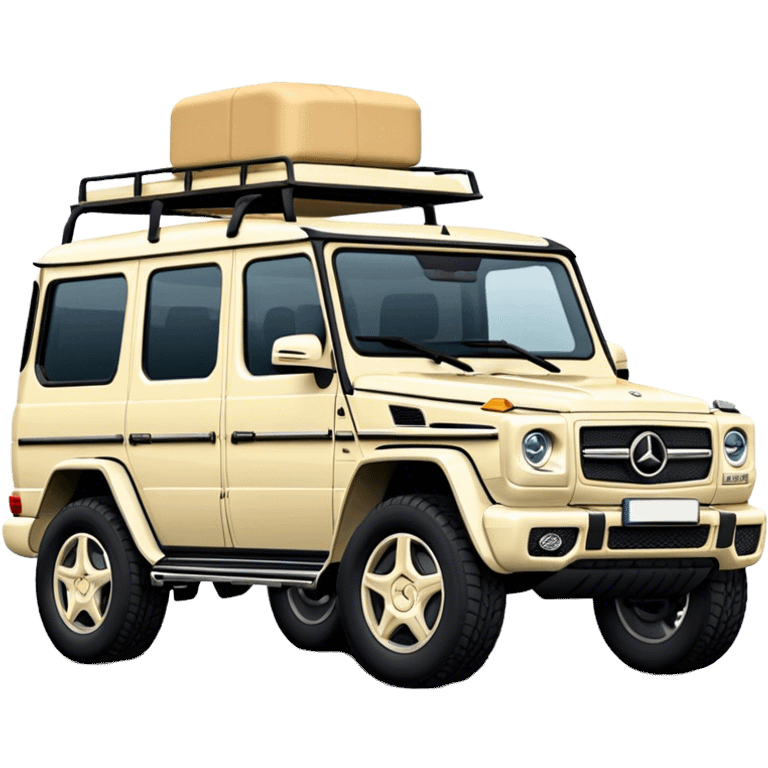 Cream Mercedes g wagon emoji