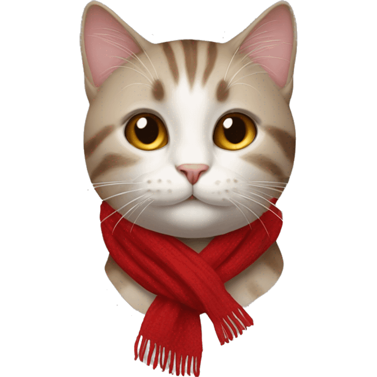 a cat in a red scarf emoji