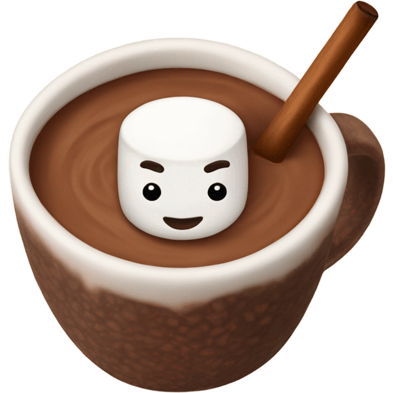 cocoa with marshmallow in cozy cup emoji