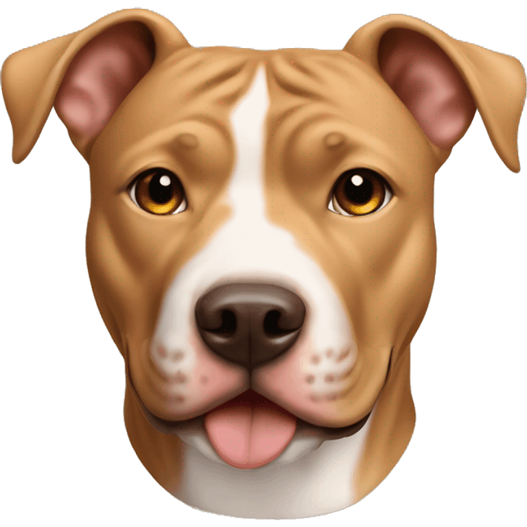 Light brown pit bull dog emoji