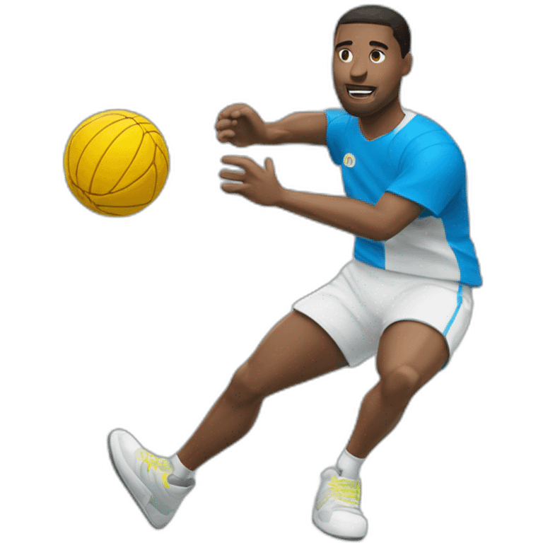 Un homme qui smash un ballon de volley  emoji