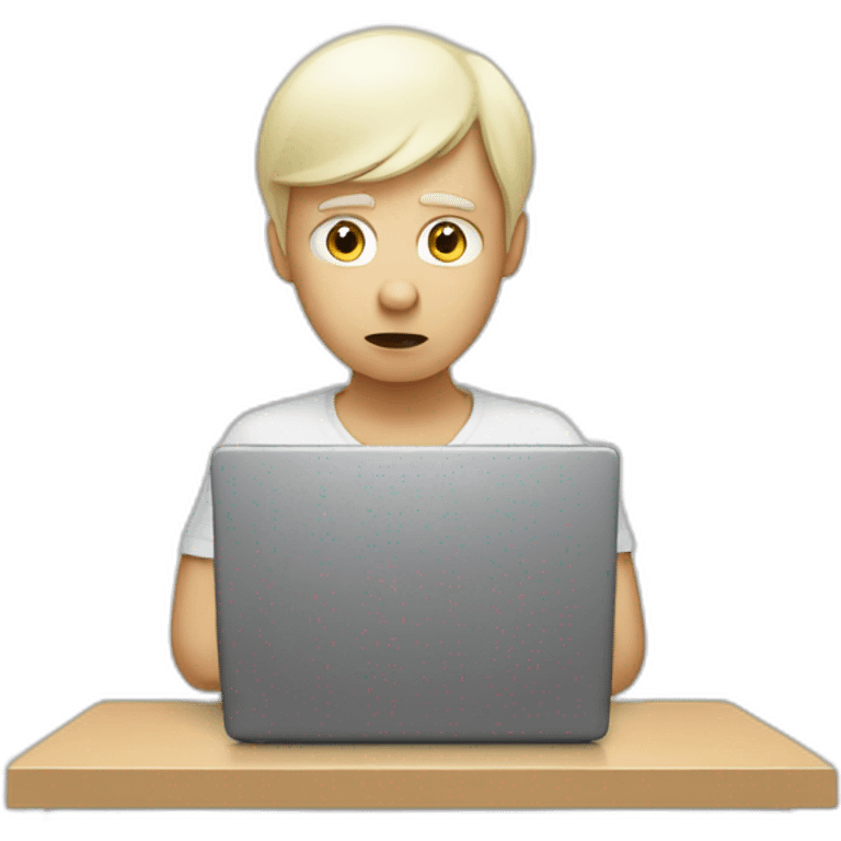 confused white human failing to use computer emoji