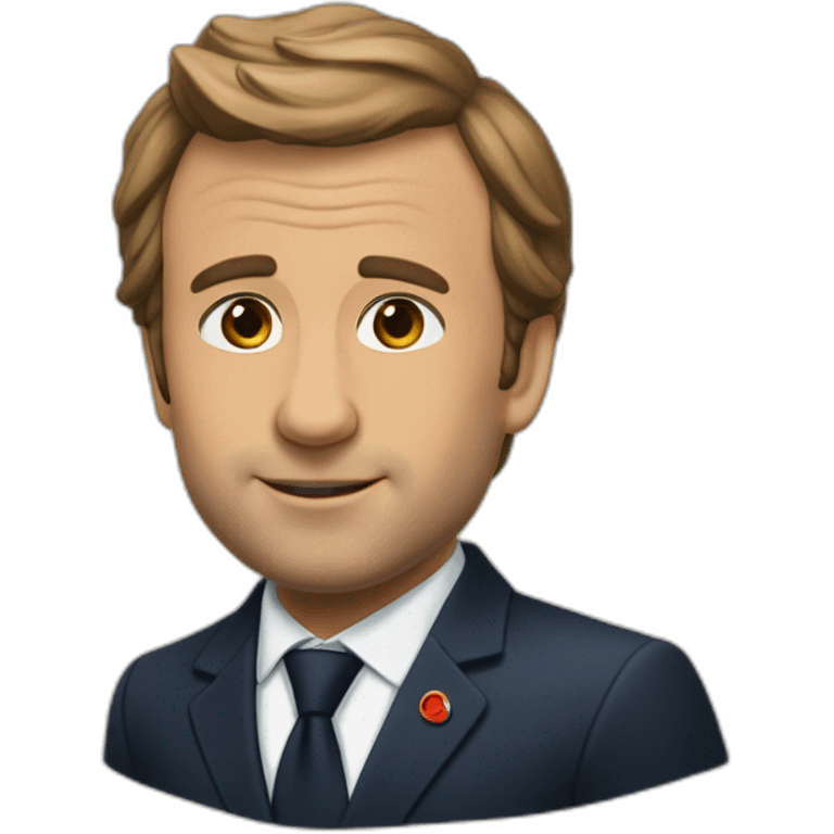 Macron sur un ours emoji