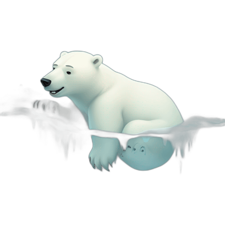 drowning polar bear emoji