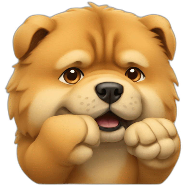 chow chow paw thumb down emoji