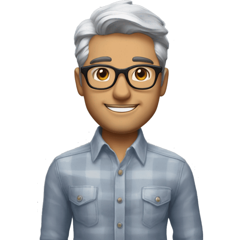 Memoji of Andrew Huberman	Silver fox, tortoiseshell glasses, crisp button-downs	Jacked, intellectual, wears shirts emoji