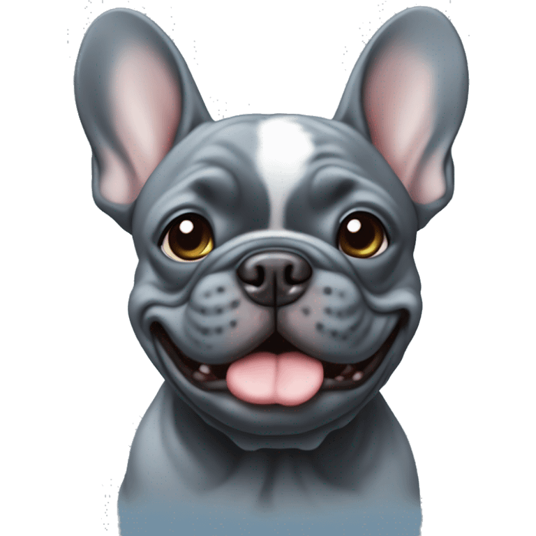 Blue brindle frenchie emoji