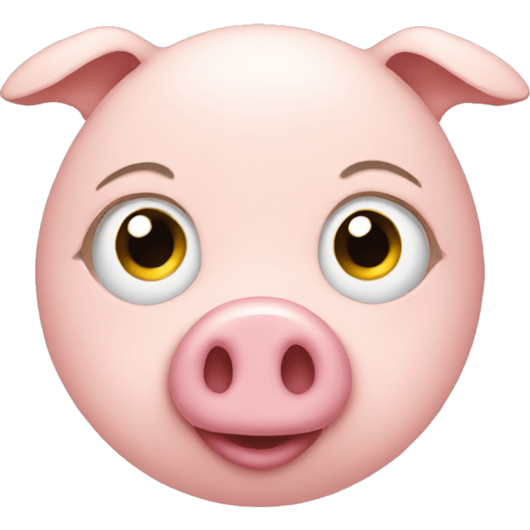 Chick with pig nose emoji