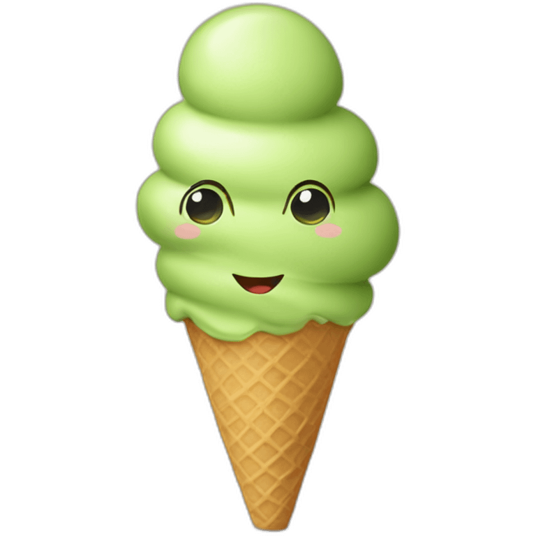 Huge pistachio ice cream emoji