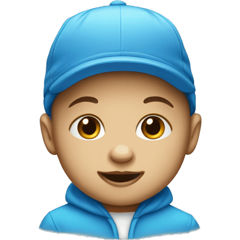 Baby with blue hat emoji