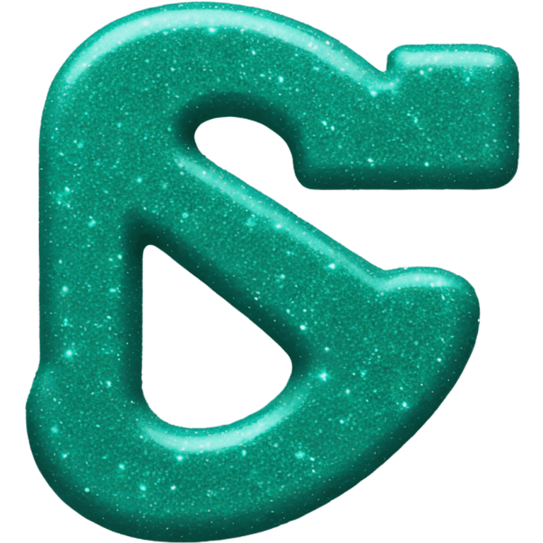 Glitter Teal color letter S emoji