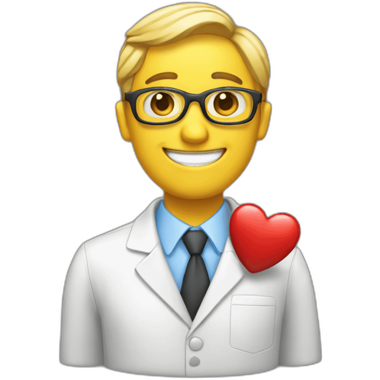 reumatogist with a heart and happy emoji