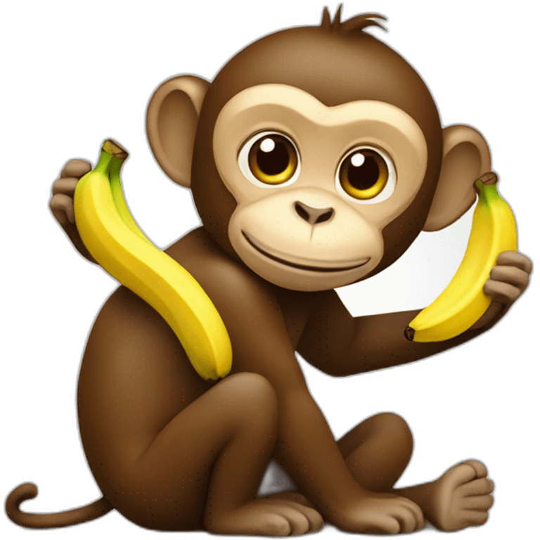 monkey with a bananna emoji