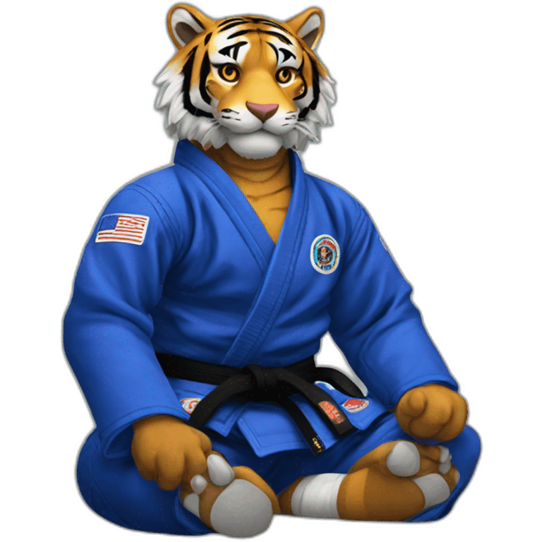 BJJ seated guard  Tiger  emoji