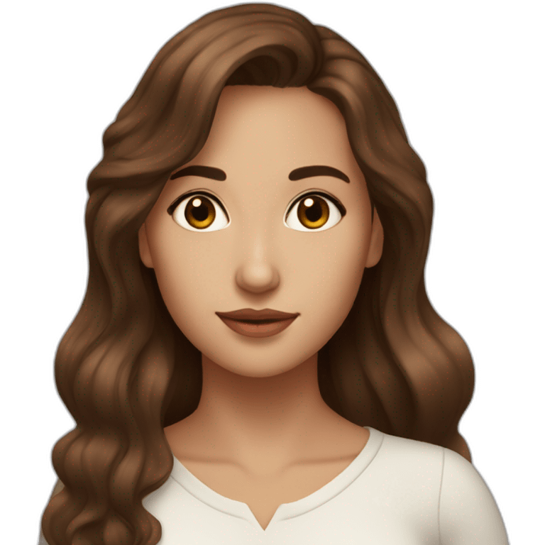 irina beautiful girl brown hair emoji