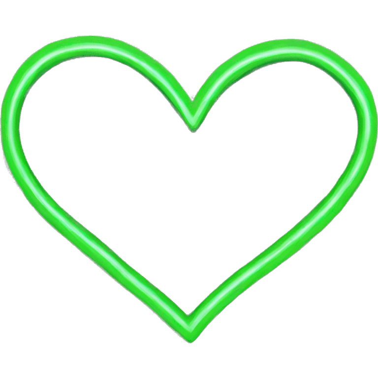 neon green heart emoji