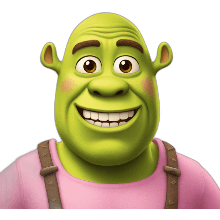 Pink shrek emoji