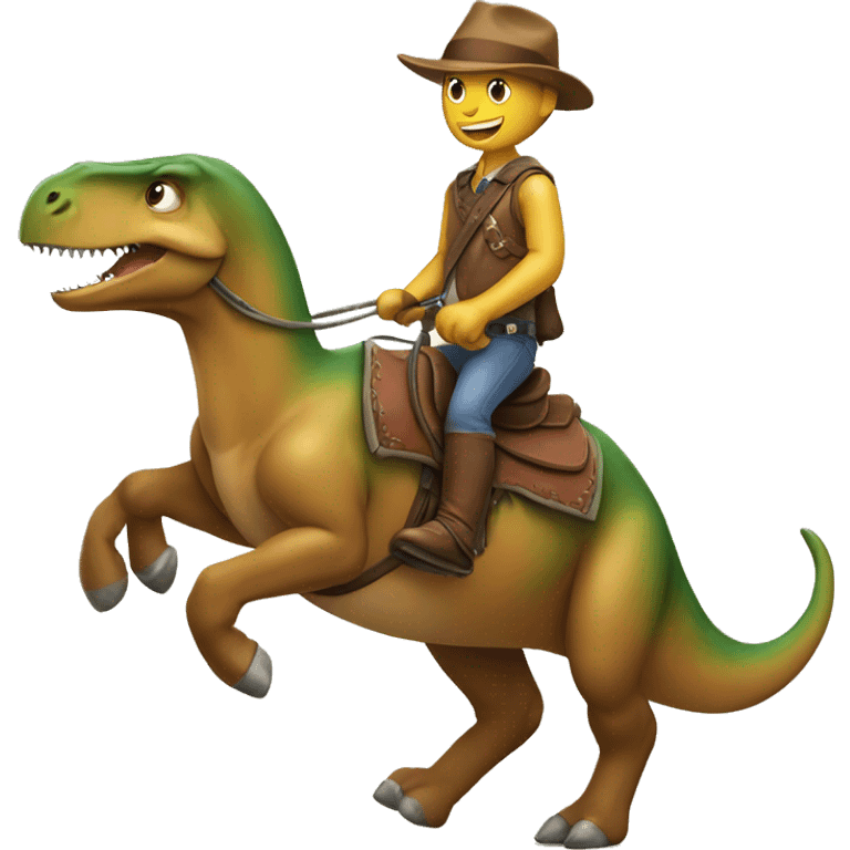 Dinosaur riding a horse  emoji