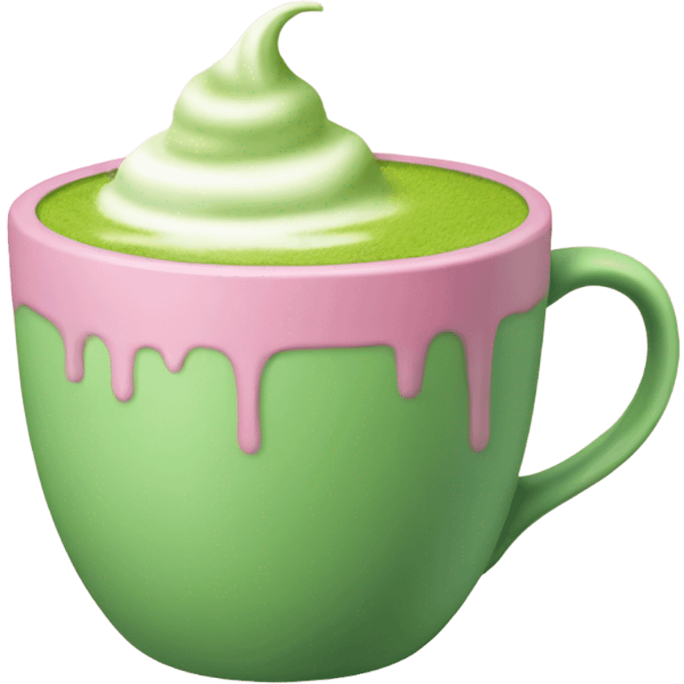 pink cup matcha latte emoji