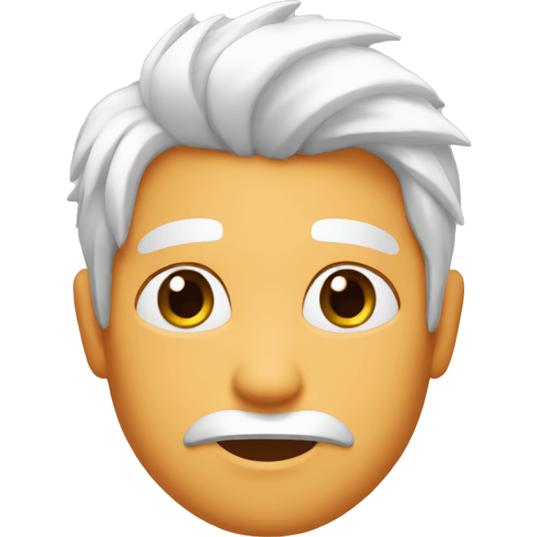 Apricot face with white hair emoji