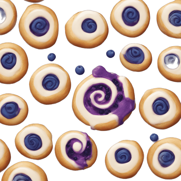 Blueberry Cinnamon Roll with Purple Cream emoji