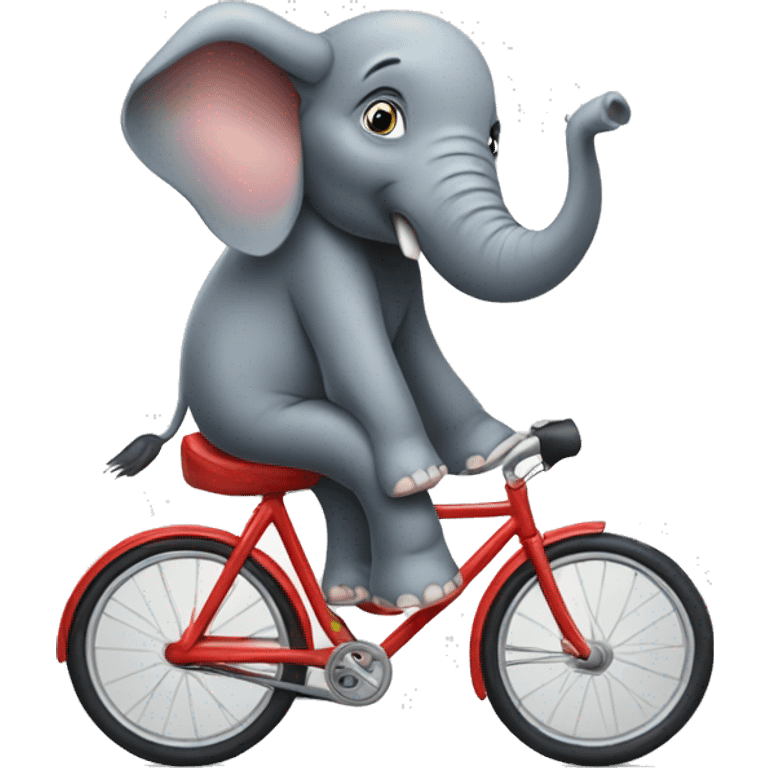 An elephant on a bike emoji