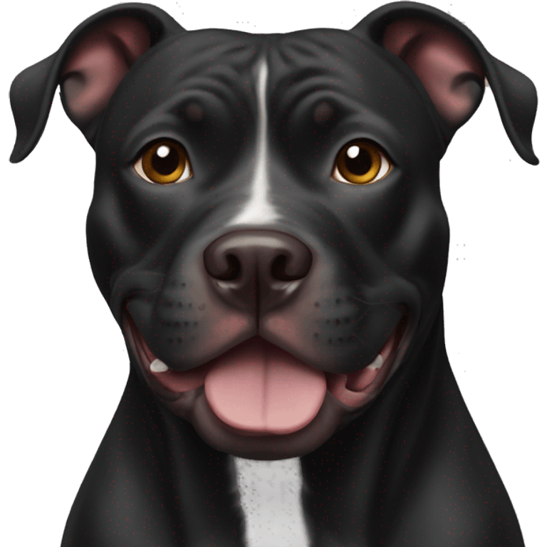 black pitbull dog emoji