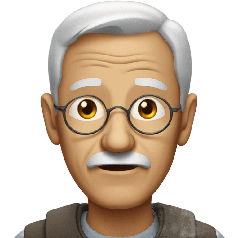 Old man with saggy face emoji