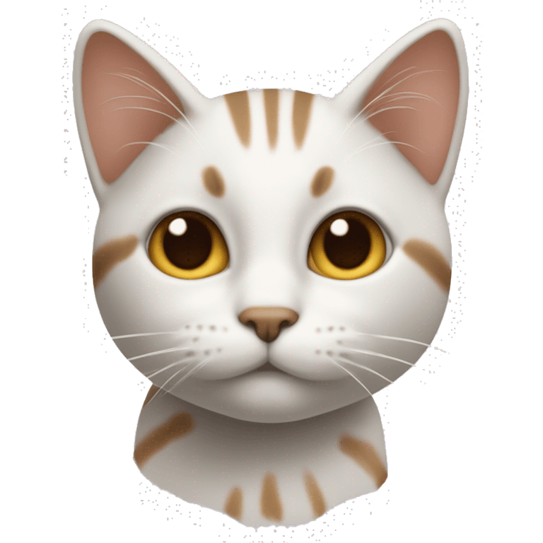 Je voudrais l’emoji d’un chat blanc avec des rayure marron clair  emoji