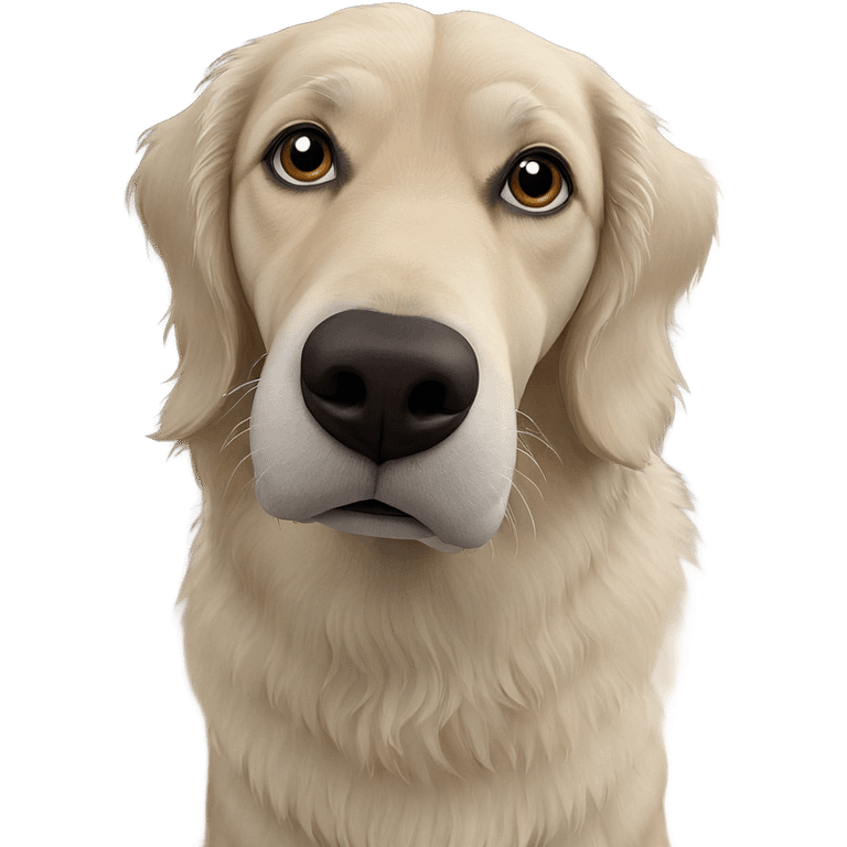 realistic indoor dog portrait emoji