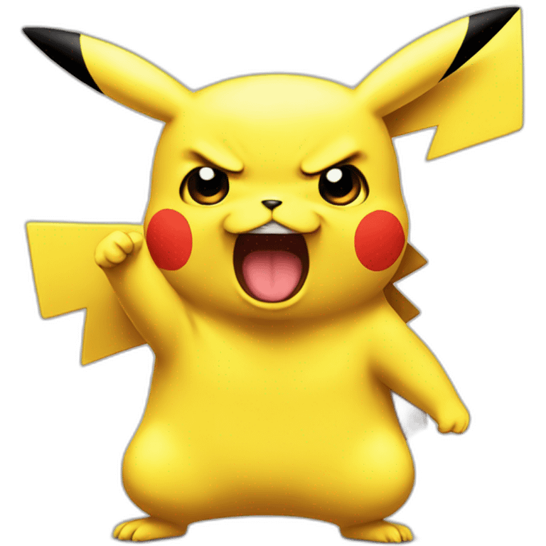 Angry pikachu emoji