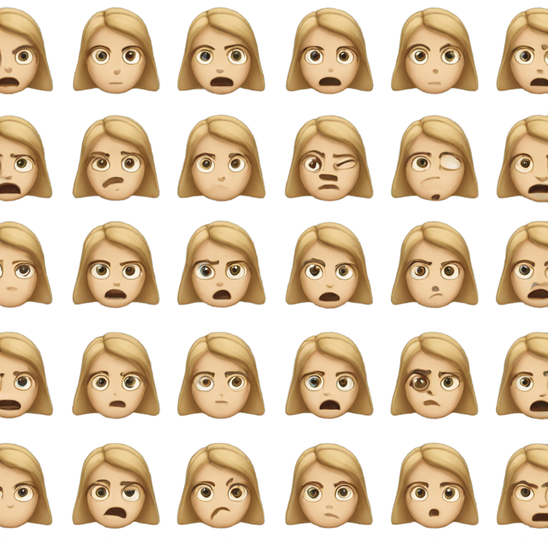 White girl stressed  emoji