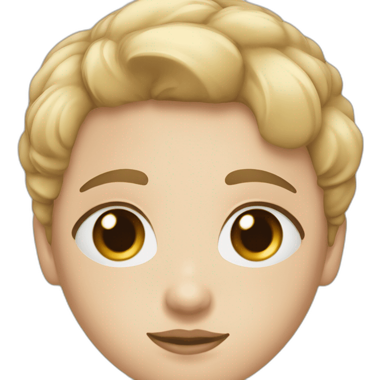 Une blonde au yeux bleu avec une brune au yeux marron emoji