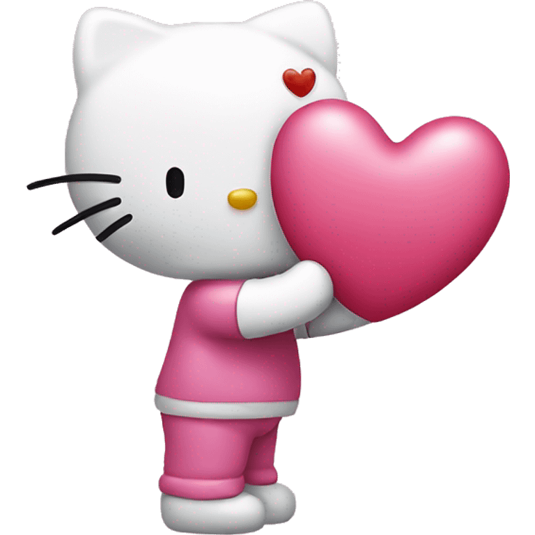 Hello kitty giving kiss  emoji