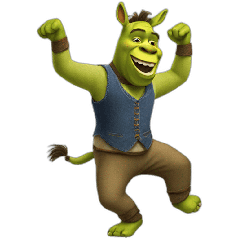 shrek donkey dancing emoji