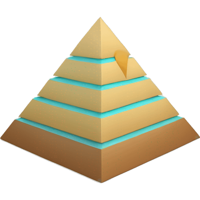 maslow pyramid in 3d emoji