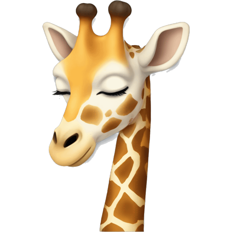 A sleeping giraffe  emoji