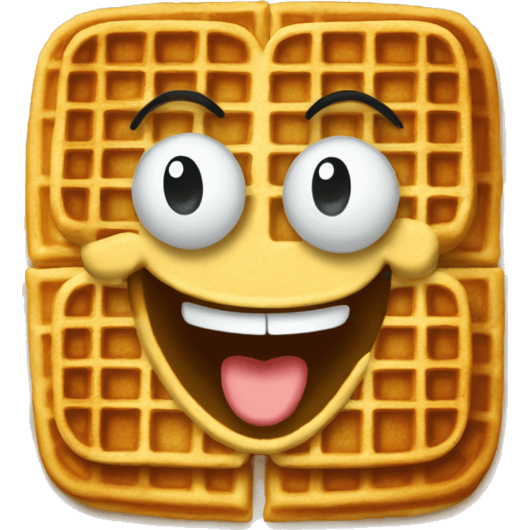 happy waffle emoji