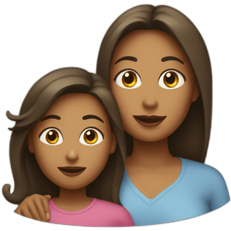 Mom and daughter emoji