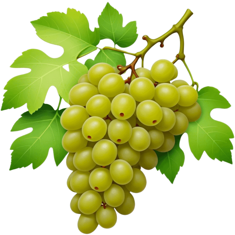 matcha colored grapes with matcha colored leaves emoji