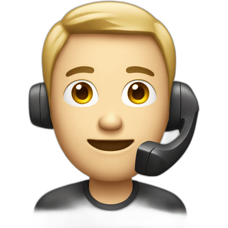 man talking at phone emoji