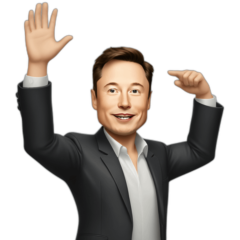 elon musk hand raise emoji