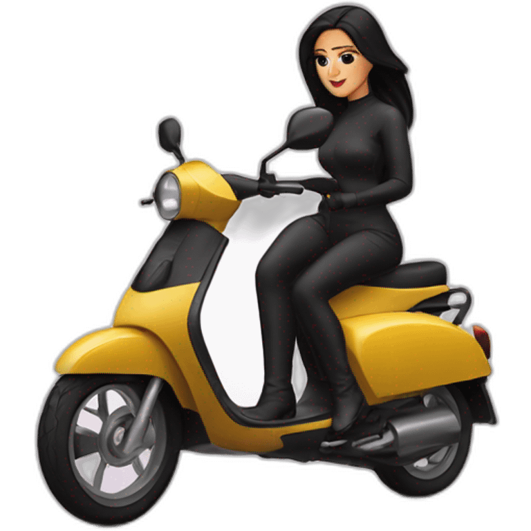 minimalist moped with kim kardashian emoji