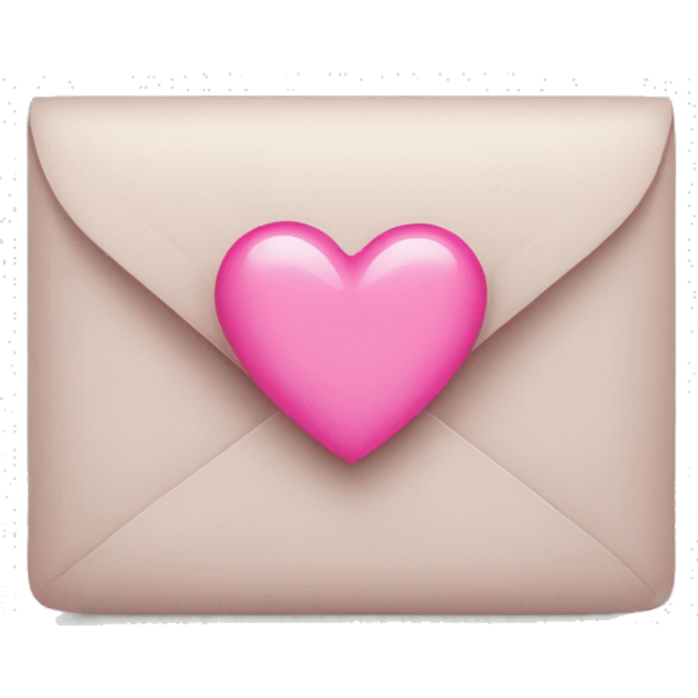 whithe letter with a pink heart in the middle  emoji