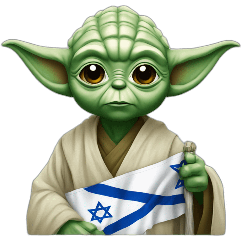 Yoda with Israel flag emoji