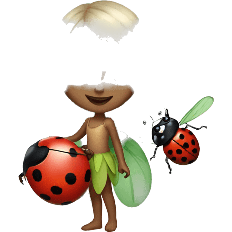 Fairy with a ladybug emoji