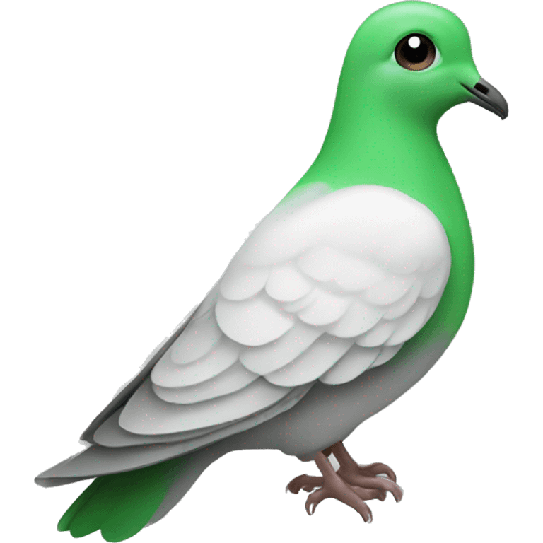 Dove with green  emoji