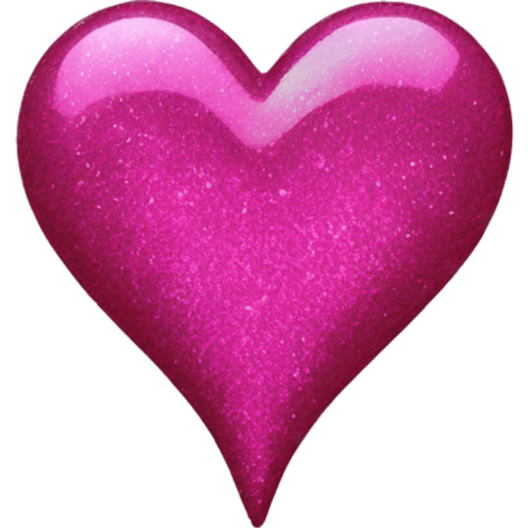 Hot pink glitter heart emoji