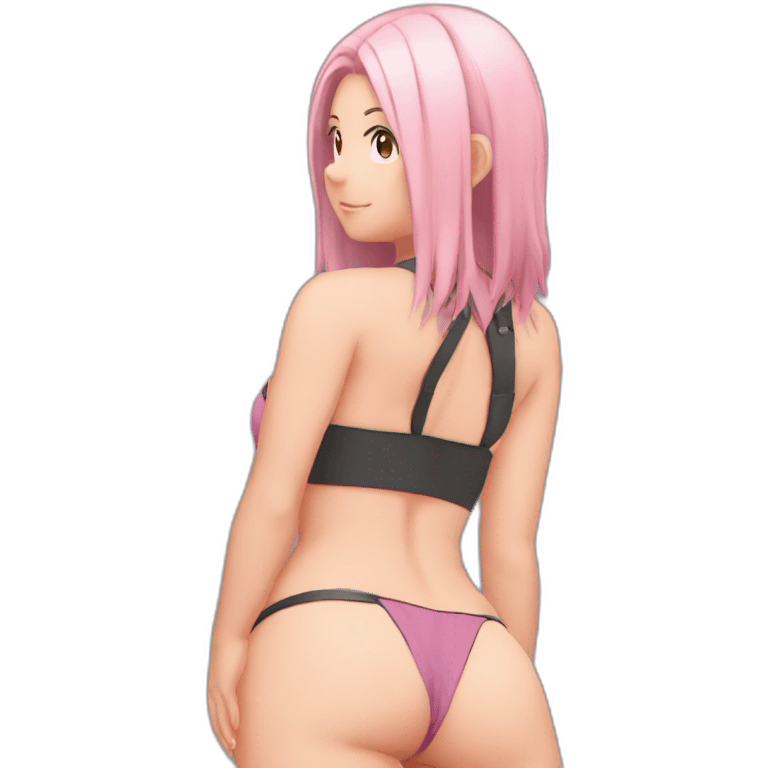 sakura haruno full body pawg micro bikini back focus emoji