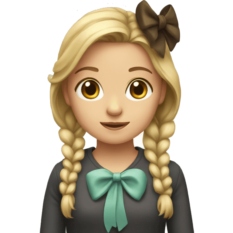 girl with bow emoji